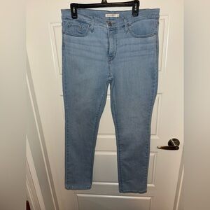 Levi's Light Blue Straight shaping Leg Jeans